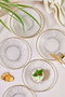 Hermia Ekol Set de 6 Platos de Postre de Vidrio Transparente 21 cm